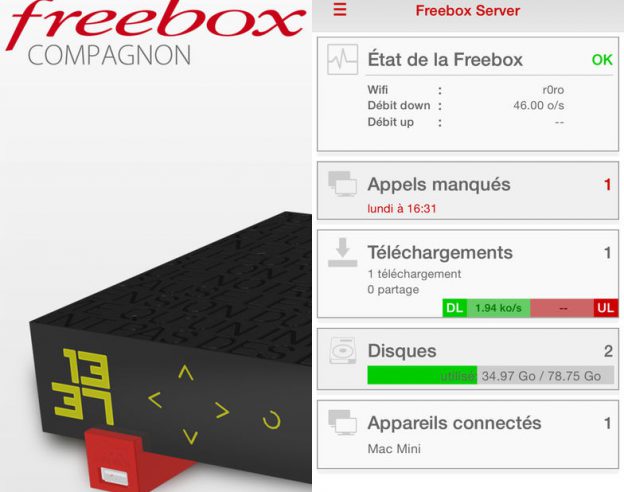 Freebox Compagnon Application iPhone