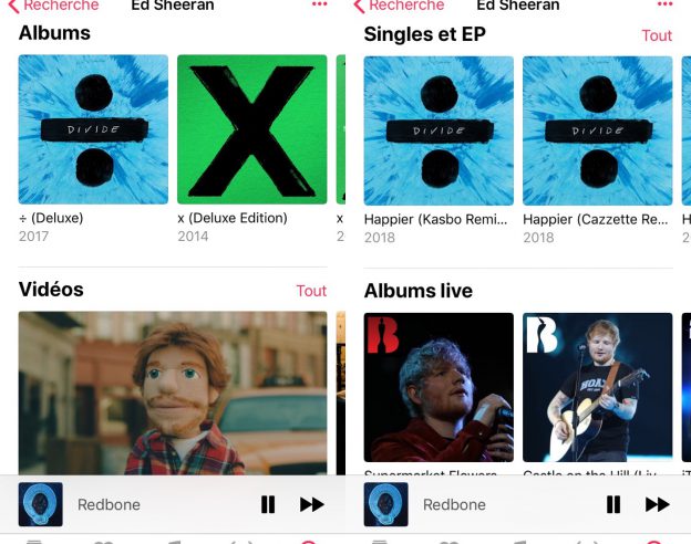 Apple Music Separation Albums Single