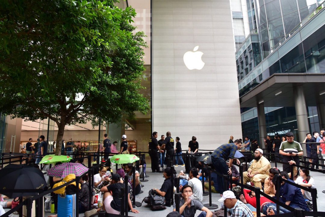 File Attente Apple Store Singapour Sortie iPhone XS