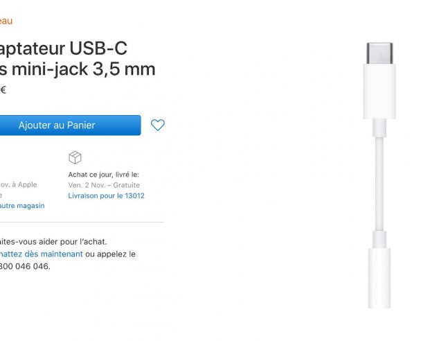 Adaptateur USB‑C vers Jack