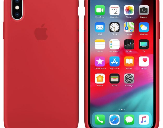 Coque Silicone Apple iPhone XS Rouge