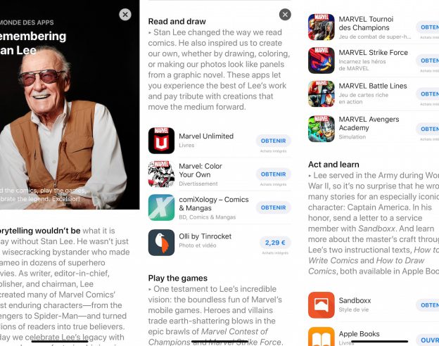Hommage App Store Stan Lee