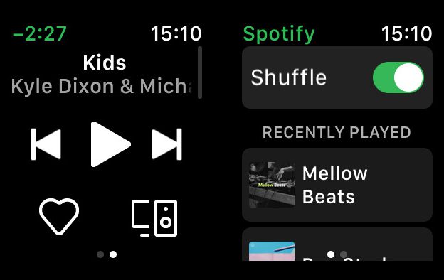 Spotify Application Apple Watch