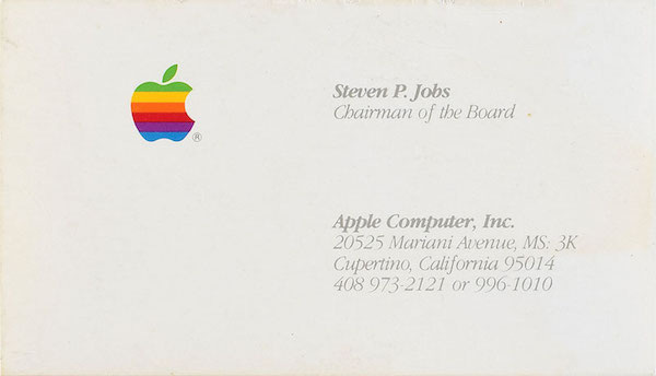 Carte Visite Steve Jobs