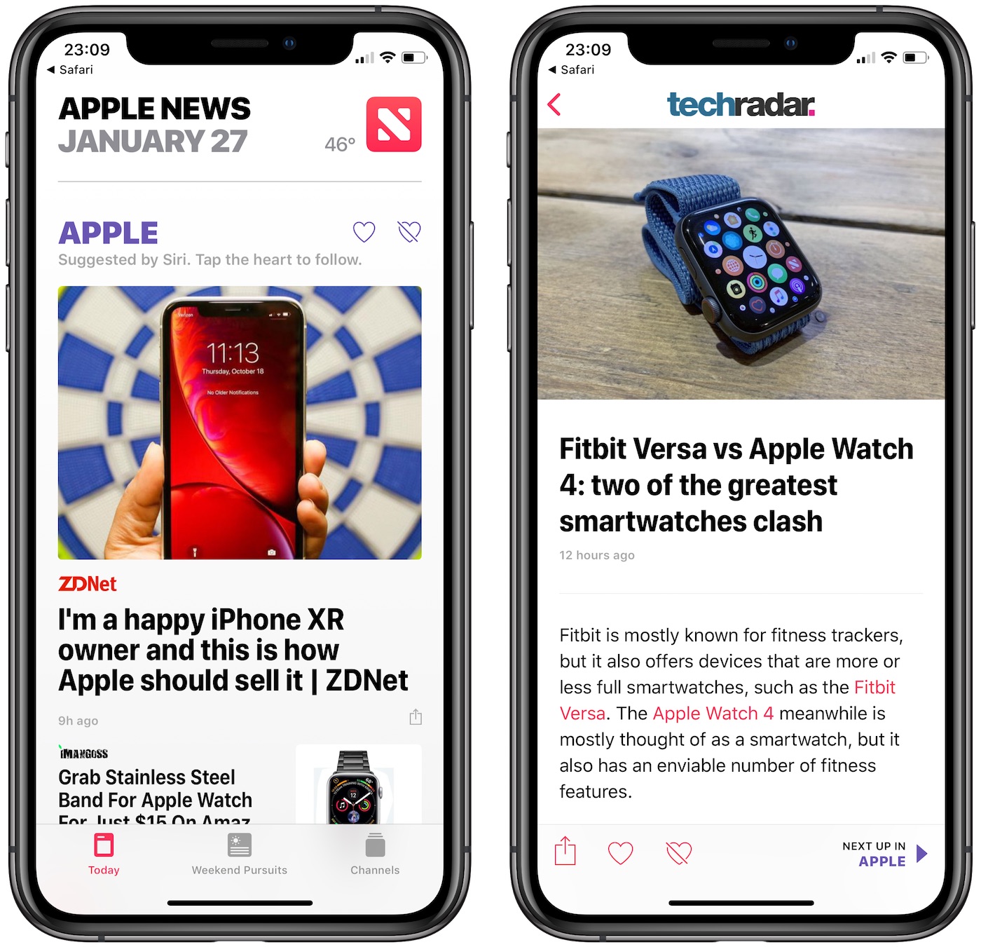 Apple News Accueil Article