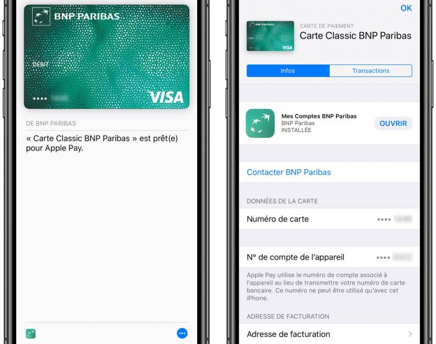 Apple Pay Carte BNP Paribas