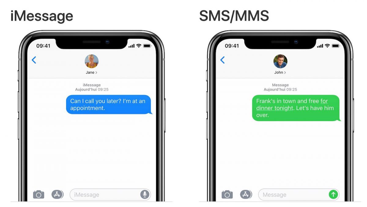 iMessage vs SMS MMS