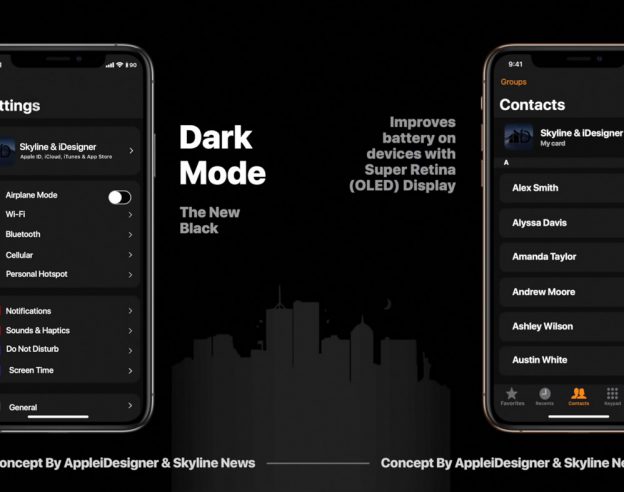 Concept iOS 13 Mode Sombre