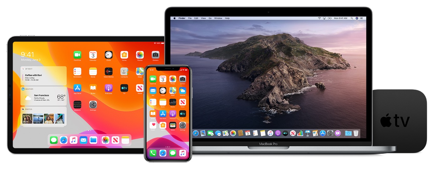 iPhone iOS 13 iPad iPadOS 13 Mac macOS Catalina et Apple TV