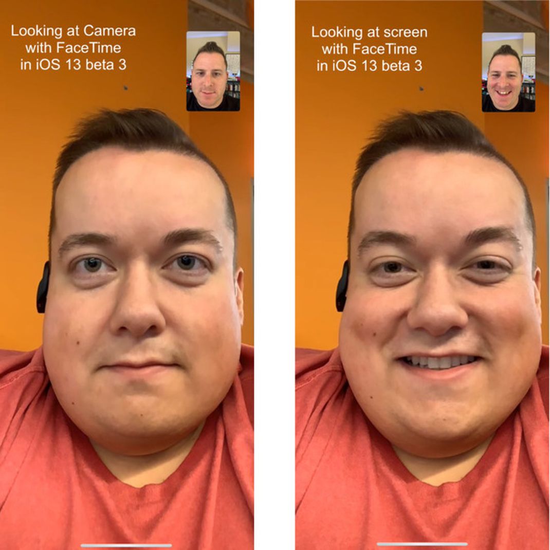 iOS 13 FaceTime Regard Yeux 2