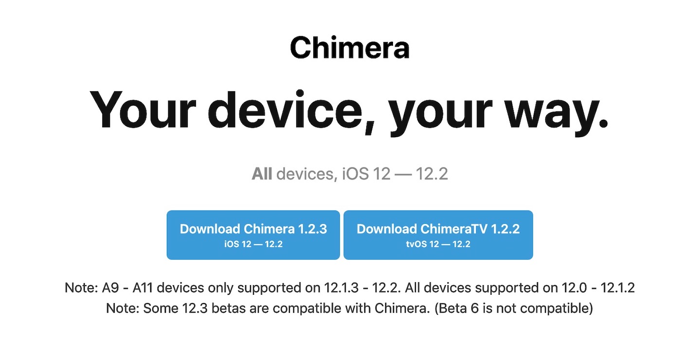 Le jailbreak d'iOS 12.3 est disponible avec Chimera [tutoriel]