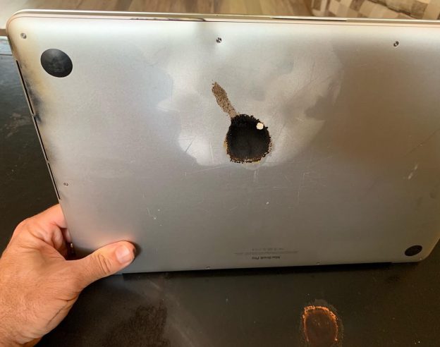 MacBook Pro Batterie Explosee Trou