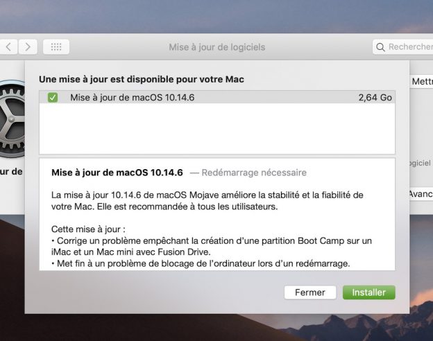 macOS 10.14.6 Disponible