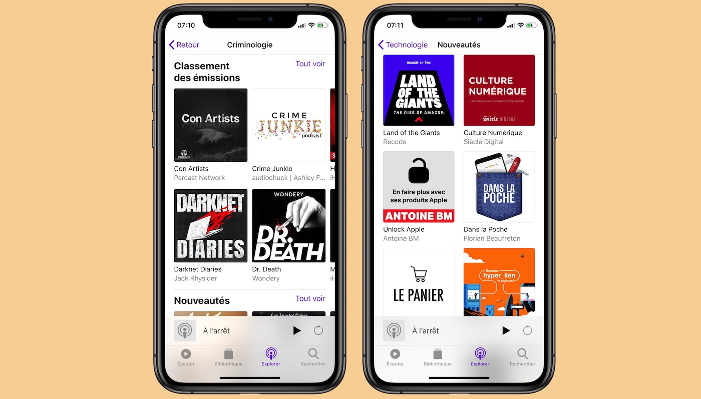 Podcasts Nouvelles Categories