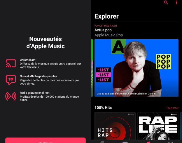 Apple Music Android Mode Sombre