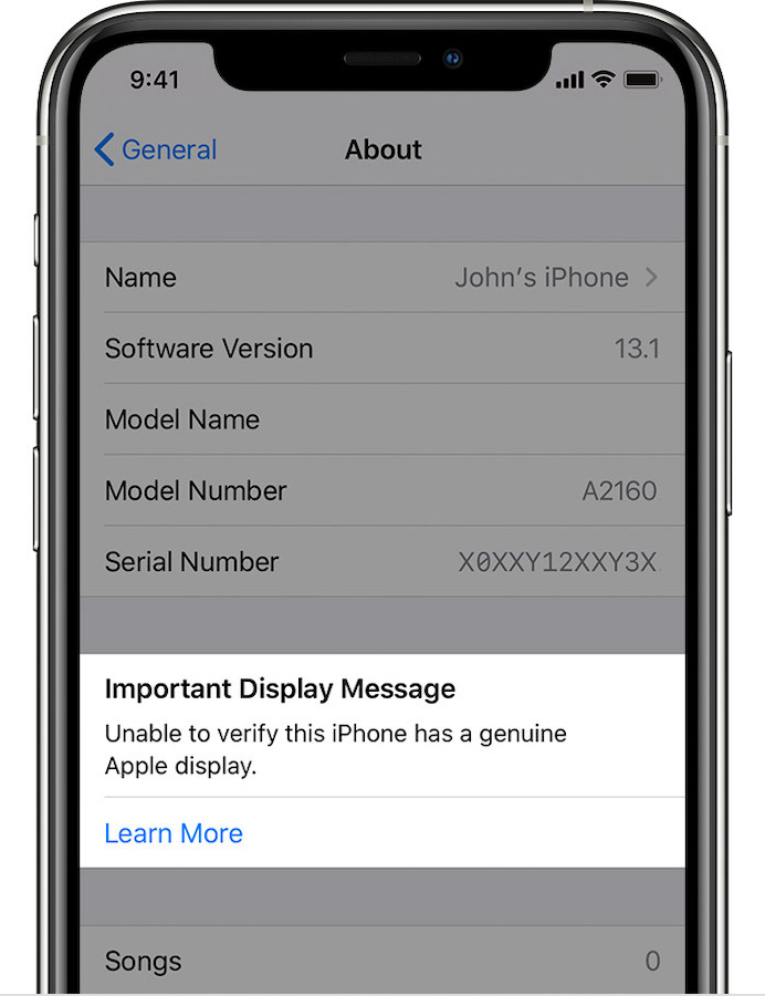 Les iPhone 11 et 11 Pro affichent un message si l'écran changé n'est ...