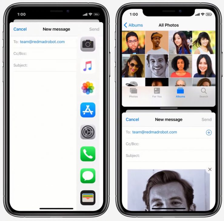 Vidéo (déjà) un concept pour iOS 14 et Split View sur iPhone
