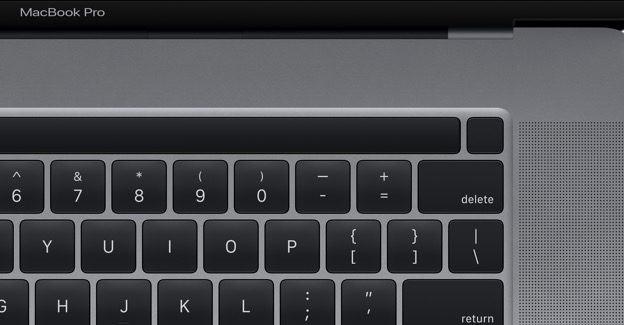 MacBook Pro 16 Pouces Bouton Touch ID Separe Touch Bar