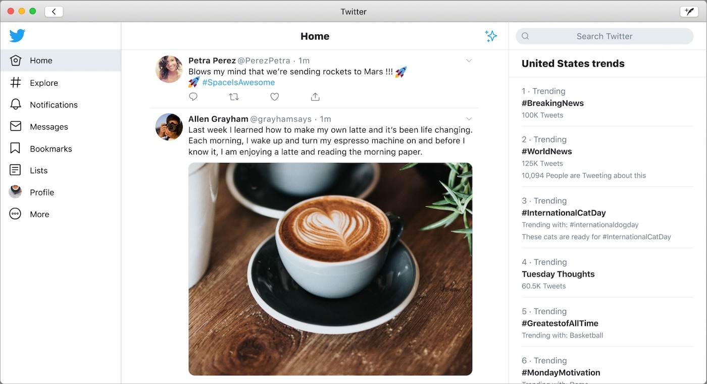 Twitter Mac Catalyst
