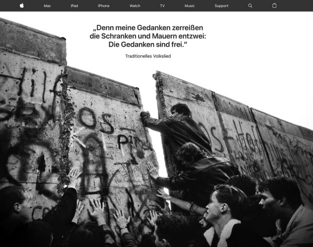Apple Page Accueil 30 Ans Chute Mur Berlin