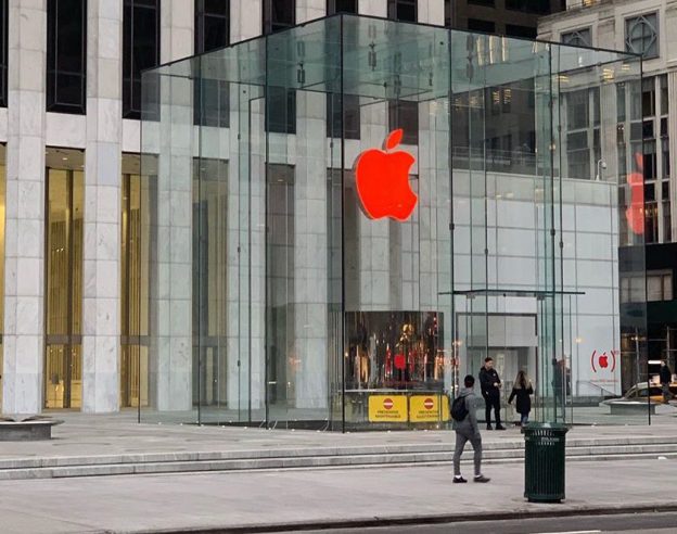Apple Store New York Logo Rouge