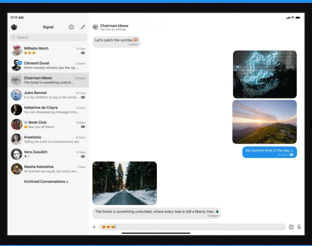 Signal Application iPad