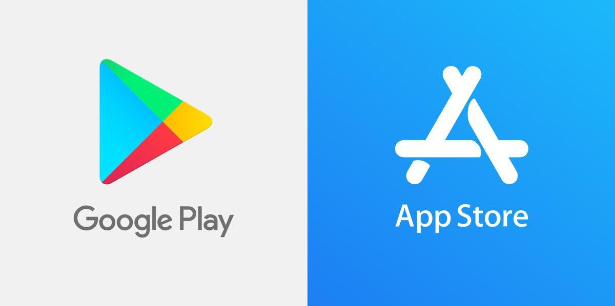 Google Play Store vs App Store Logos