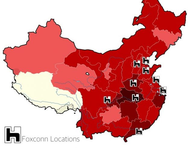 coronavirus Chine Foxconn