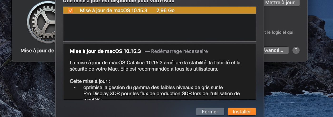 macOS 10.15.3 Disponible