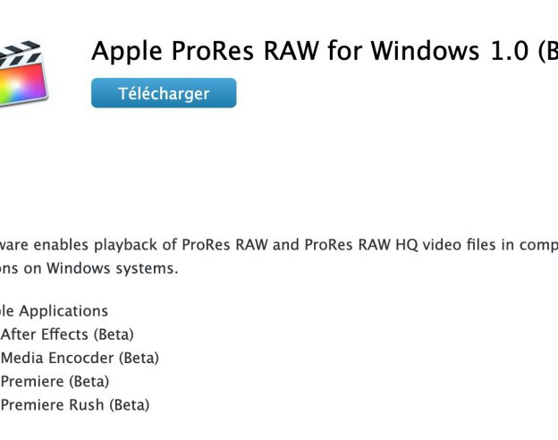 Apple ProRes RAW Windows