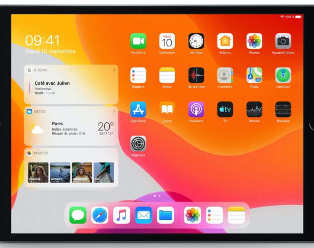 iPad Air 2019 iPadOS Ecran Accueil