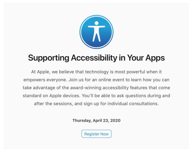 Invitation Session En Ligne Accessibilite Apple