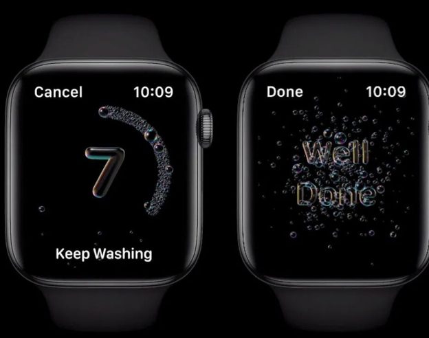 Apple Watch watchOS 7 Detection Lavage Mains