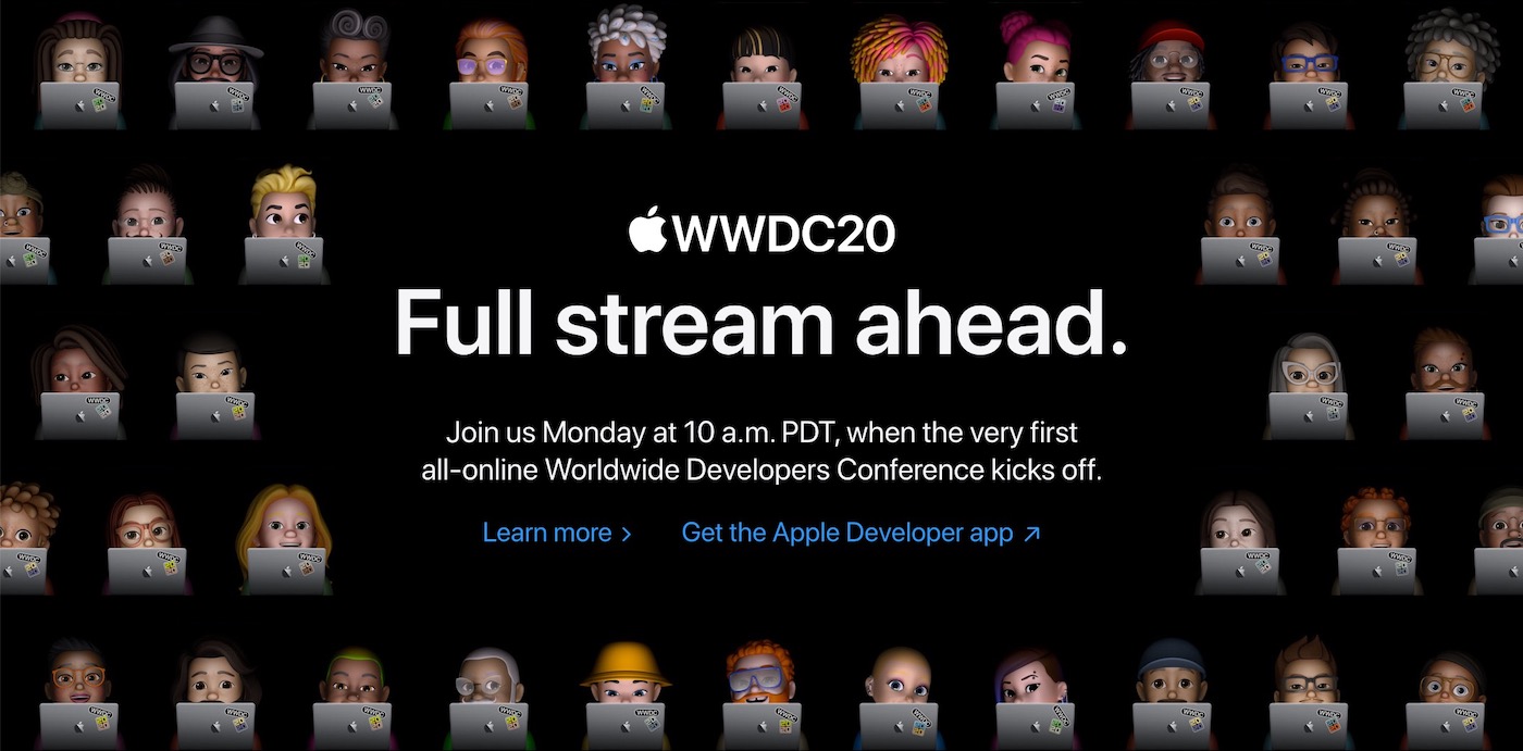 Page Accueil WWDC 2020