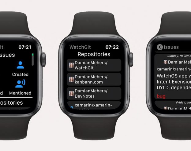 WatchGit Application Apple Watch