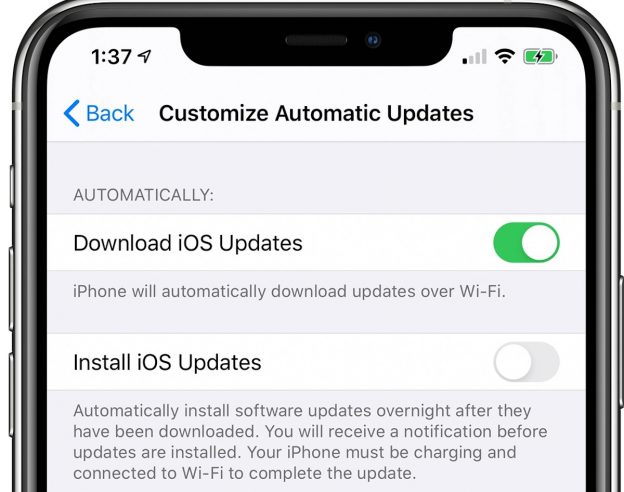 iOS 13.6 Beta Reglage Mise A Jour Automatique iOS