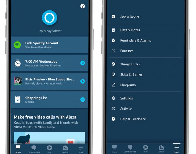 Alexa-Application iPhone Nouvelle Interface