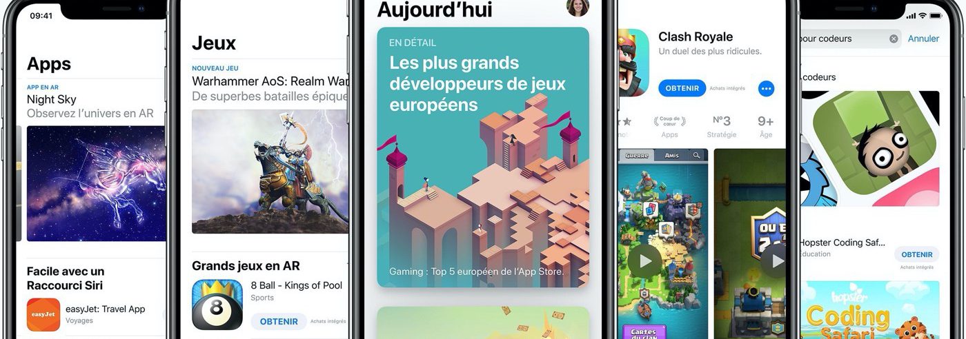 App Store avec interface française sur iPhone