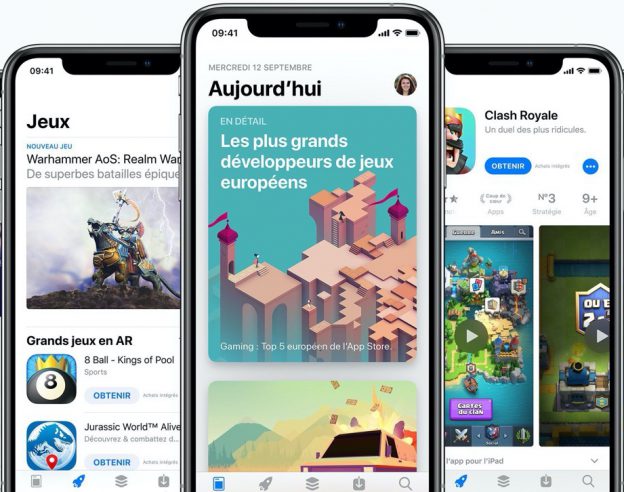 App Store avec interface française sur iPhone