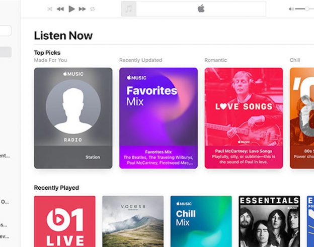 Apple Music Web Beta Onglet Ecouter