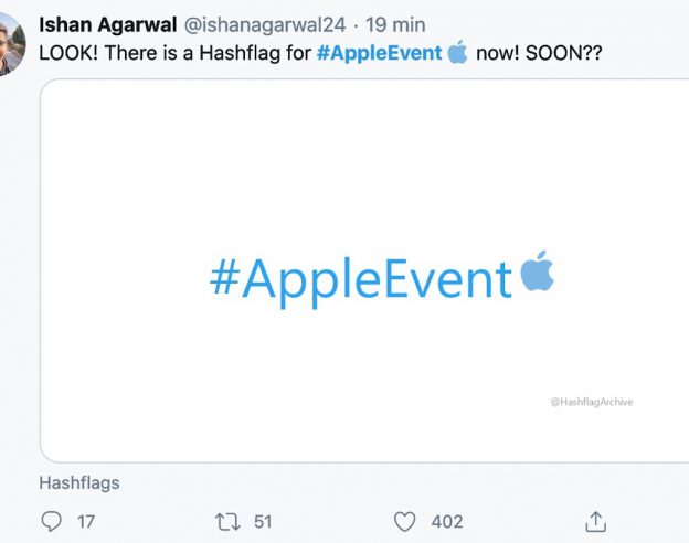 Apple Event Hashtag