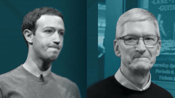 Mark Zuckerberg et Tim Cook