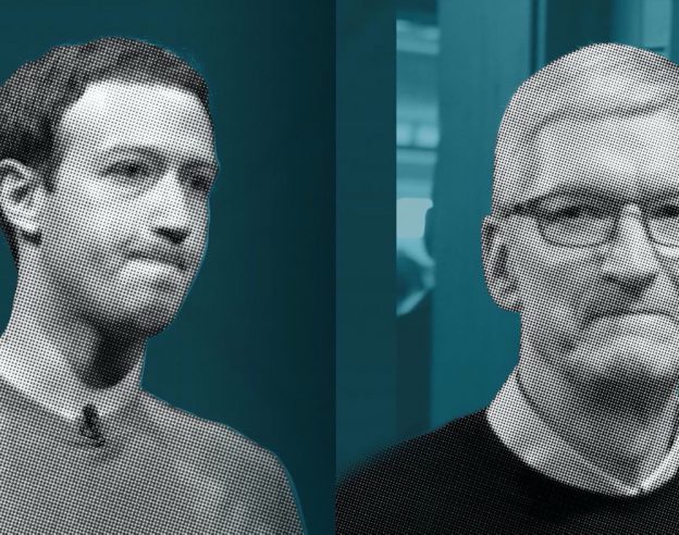 Mark Zuckerberg et Tim Cook