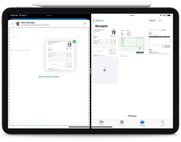 Outlook OneDrive iPad