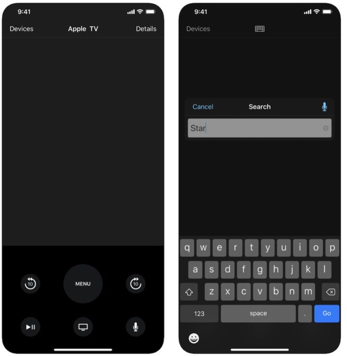 Application iPhone Apple TV Remote