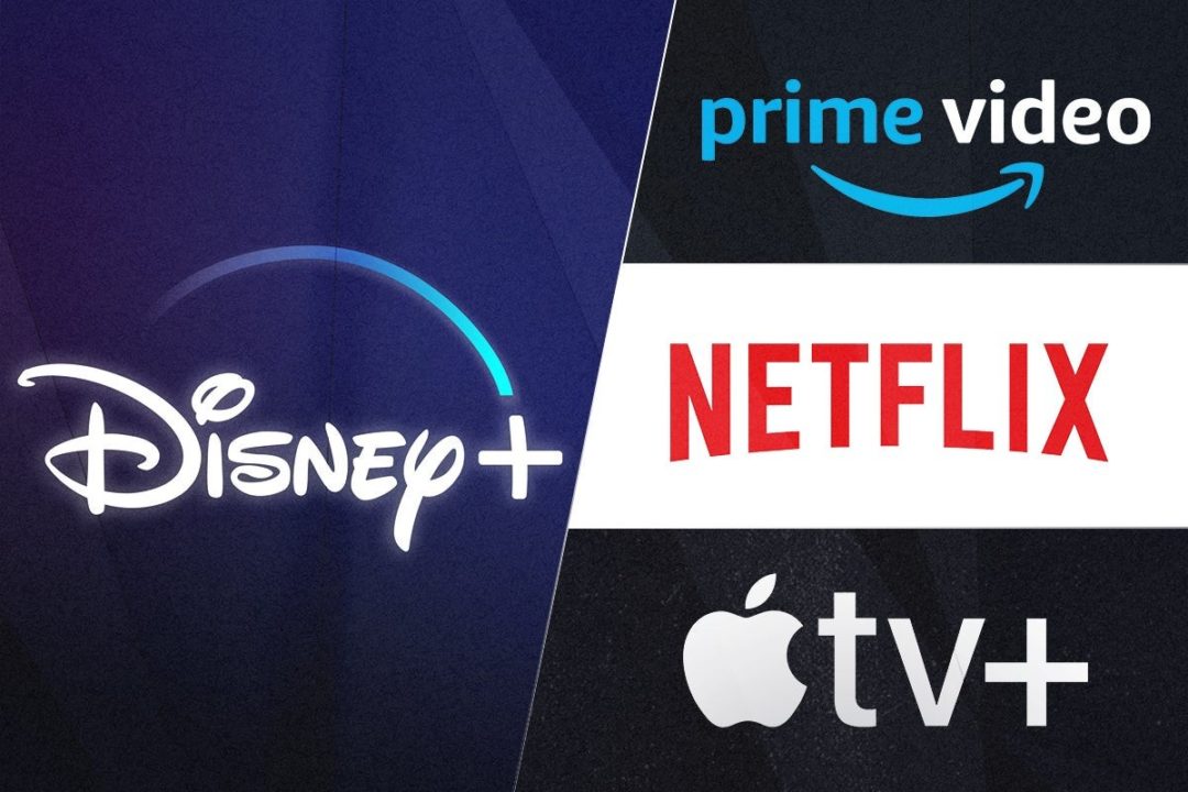 Disney Plus vs Amazon Prime Video vs Netflix vs Apple TV Plus Logos