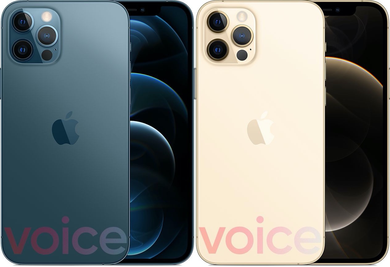 iPhone 12 Pro Bleu et Or