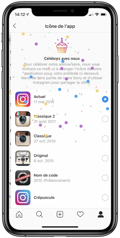 Instagram 10 Ans Choix de l'Icône
