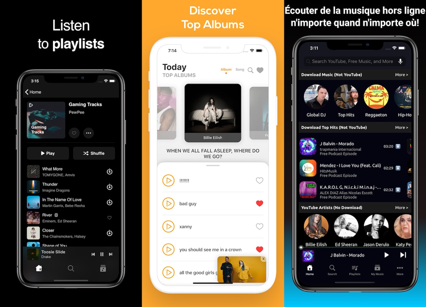 PewPee vs X Musii vs Downloader de Musique Applications iPhone