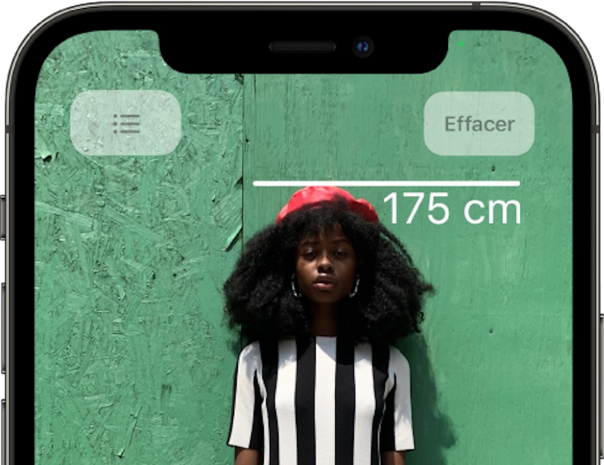 iPhone 12 Pro Mesurer Taille Personne Recadre